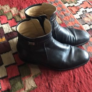 Bally men’s black leather boots, men’s size 8
